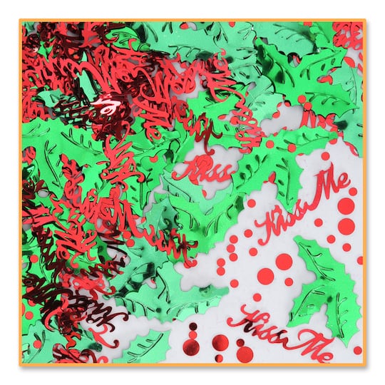 Michaels, Beistle 1/2oz. Red & Green Mistletoe Confetti Packs, 3ct. – Category: Confetti